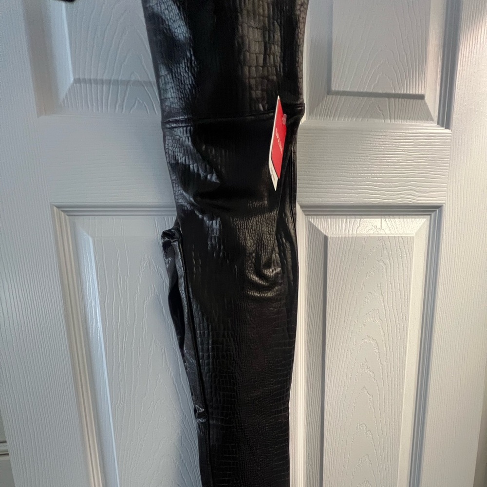 Espresso faux leather leggings